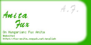 anita fux business card